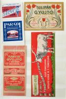 155 db majdnem mind különféle háború előtti gyufacímkét tartalmazó szép gyűjtemény. 28 címke boríték...