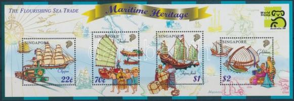 Nemzetközi bélyegkiállítás, hajók blokk, International Stamp Exhibition, vessels block