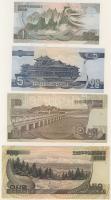 Észak-Korea 1992-2005. 7db klf bankjegy T:I