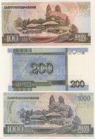 Észak-Korea 1992-2005. 7db klf bankjegy T:I