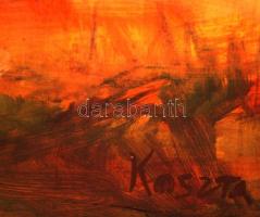 Koszta jelzéssel: A jól elvégzett munka. Olaj, falemez, sérült, 52×74 cm