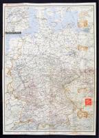 1966 Európai vasúti áttekintő térkép. Übersichtskarte Eisenbahnen in Europa. Kissé foltos.  59x74cm