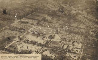 Budapest V. Kerepesi temető, légifelvétel, kiadja és a felvételt készítette Kral Sándor 'A magyar aero-klub' kapitánya / aerial view (EB)