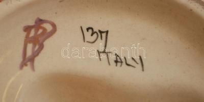 Bp jelzéssel Mária porcelán plakett, apró lepattanással, d:10cm