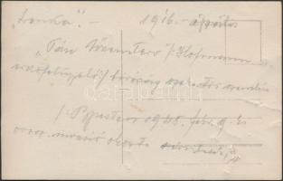 1945 Bp., Földmérők munkában, hátoldalon feliratozott fotólap, 9x14 cm