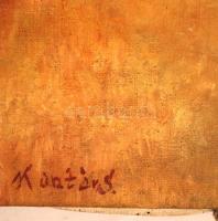 Kontár jelzéssel: Nyári aratáskor. Olaj, vászon, sérült. 49×70 cm