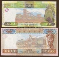 Guinea 1998. 100F,500F,1000F T:I, 5000F T:I- + 2006. 500F,1000F T:I
