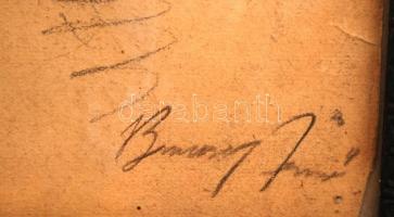 Barcsay jelzéssel: Férfi portré. Szén, papír, üvegezett keretben, 32×42 cm