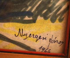 Nyergesi jelzéssel: Virágcsendélet. Filc, karton, üvegezett keretben, 25×32 cm