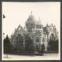 cca 1930 Szeged zsinagóga 6x6 cm-es fotó