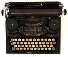 cca 1935 Continental írógép, eredeti tokban Esztétikailag, műszakilag közepes állapotban