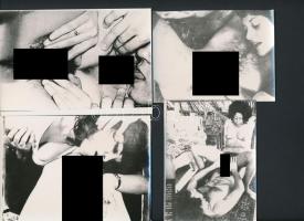 Retró pornó fotók, 8db, különböző méretben, 10x15cm és 9x12cm között