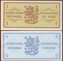 Finnország 1963. 1M,5M T:I