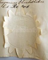 1927 Orvosi diploma, papíron, pecséttel, aláírásokkal, eredeti kemény tokkal