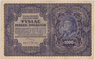 Vegyes: Német Birodalom 1910. 1000M hétjegyű sorszám, zöld pecséttel (6x) + Lengyelország 1919. 1000...