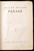 Szabó Dezső: Panasz. Első kiadás. Bp., 1927, Genius. 250 p. Későbbi félvászonkötésben. Könyvtári pél...