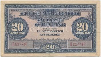 Ausztria / Szövetséges megszállás 1944. 20Sch T:III  Austria / Allied occupation 1944. 20 Schilling C:F