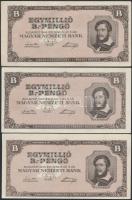 1946. 1.000.000BP (6x) T:II,II-,III