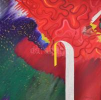 Arnóti András (1949-): Világkép. Olaj, vászon, jelzett, keretben, 70×70  cm