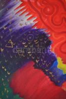 Arnóti András (1949-): Világkép. Olaj, vászon, jelzett, keretben, 70×70  cm