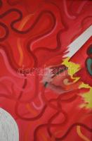 Arnóti András (1949-): Világkép. Olaj, vászon, jelzett, keretben, 70×70  cm