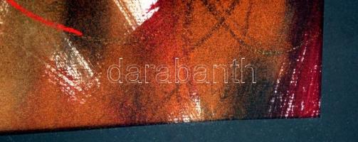 Arnóti András (1949-): Suttogások és sikolyok. Vegyes technika, papír, jelzett, üvegezett keretben, ...