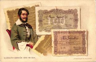 Kossuth-bankók 1848-49-ben, Jelenetek Kossuth Lajos élete történetéből / Kossuth bank notes from 1848-49, Scenes from the life of Lajos Kossuth, litho, s: K. Sávely D. (EK)
