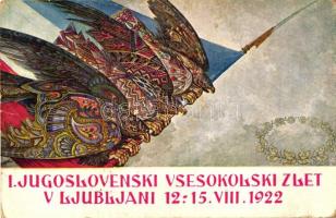1922 I. Jugoslovenski vsesokolski zlet v Ljubljani / The I. Yugoslavian Falco Sokol meeting in Ljubljana (small tear)