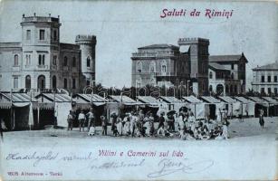 Rimini, Villlini e Camerini sul lido / villas, dressing room on the beach (EK)