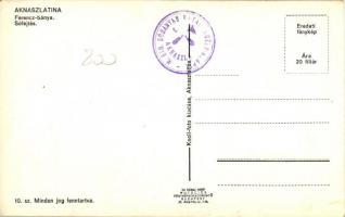 Aknaszlatina, Solotvyno; Ferencbánya, sófejtés, kiadja a Knoll-foto / salt mine interior, working mi...