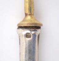 Ezüst ( Ag.) nyelű villa és kés készlet (6-6db), jelzett, mesterjeggyel, h:16 cm, bruttó:300 g