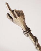 Ezüst (Ag.) tora mutató, jelzett, h:10,5 cm, nettó:15 g