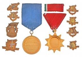 10db-os szocialista jelvény és kitüntetés tétel, benne "MHSZ Honvédelmi Lövészverseny", &q...