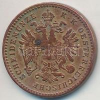 Ausztria / olasz verdejel 1860V 1kr Cu Velence T:2,2- 
Austria / Italian mintmark 1860V 1 Kreuzer C...