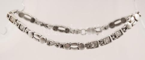 Ezüst karkötő kővel , Ag., bruttó: 10,1gr., jelzett,19,5cm / Silver bracelet with stones, Ag, gross:.. 10.1 grams, marked, 19.5 cm