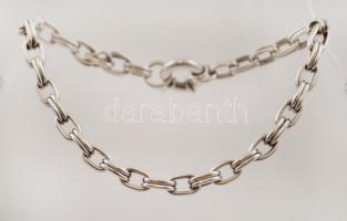 Ezüst duplaszemű anker karkötő , Ag., nettó: 17,7gr., jelzett,21,5cm / Silver bracelet, Ag, net:.17,7 grams, marked, 21,5 cm