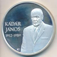 Kósa István (1953-) 1989. "Kádár János" Ag emlékérem (31.04g/0.925/38.6mm) T:PP