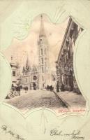 Budapest I. Mátyás templom, karcolt díszítésű levelezőlap