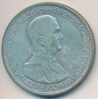 1930. 5P Ag "Horthy jobbra" T:2-,3, patina
Adamo P8