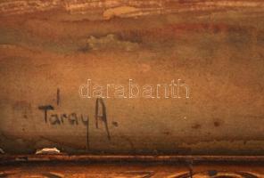 Táray jelzéssel: Romos ház. Akvarell, papír, üvegezett keretben, 39×29 cm