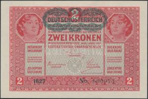 1917. 2K "Deutschösterreich" felülbélyegzéssel T:I