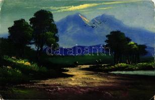 23 db RÉGI motívum képeslap, művész motívum, vegyes minőség / 23 old motive postcards, art theme, mi...