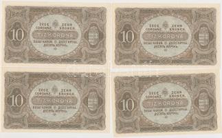 1920. 10K (8x) sorszámkövetők T:I,I-