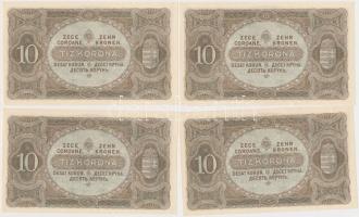 1920. 10K (8x) sorszámkövetők T:I,I-