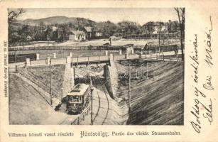 Budapest II. Hűvösvölgy villamos vasút részlete; Divald Károly 306 (r)