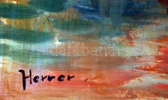 Herrer jelzéssel: Velencei gondolás. Olaj, farost, sérült 60×53 cm