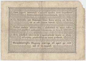 1848. 1Ft "Kossuth bankó" T:III- sarokhiány 
Adamo G104