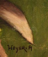Heyer jelzéssel: Kutyakölykök. Olaj, vászon, sérült. 80×48 cm