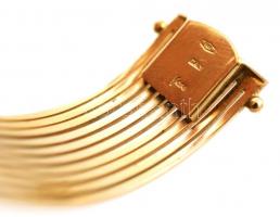 14 K arany karkötő áttört fazon, kapcsos szerkezettel. Jelzett. Nettó 32 g / 14 C gold bracelet  net...