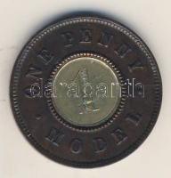 Nagy-Britannia 18.. 1P "Model-Victoria" bimetál Br+Ff T:2/3 R!